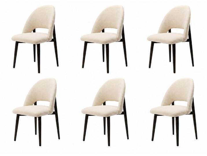 JVmoebel Essgruppe Stühle beige bequem praktisch Esszimmer weich komfortabel, (6-tlg., 6-tlg)