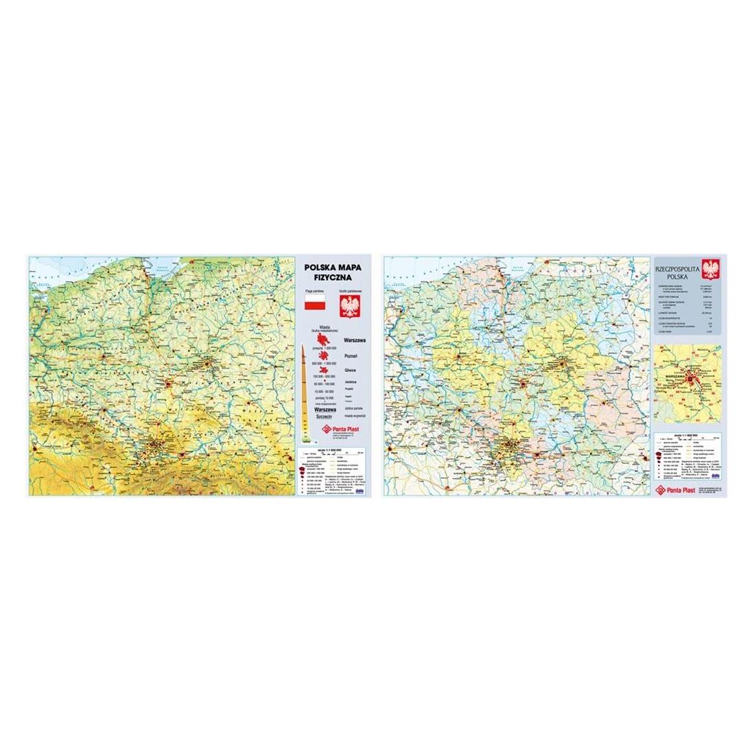 Panta Plast Doppelseitiger Sockel mit einer Karte von Polen (49844671)