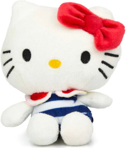 Play by Play Hello Kitty Beanbag Pluche 12CM-Red Bow & Blue Striped Pants (Diversen) Nieuw
