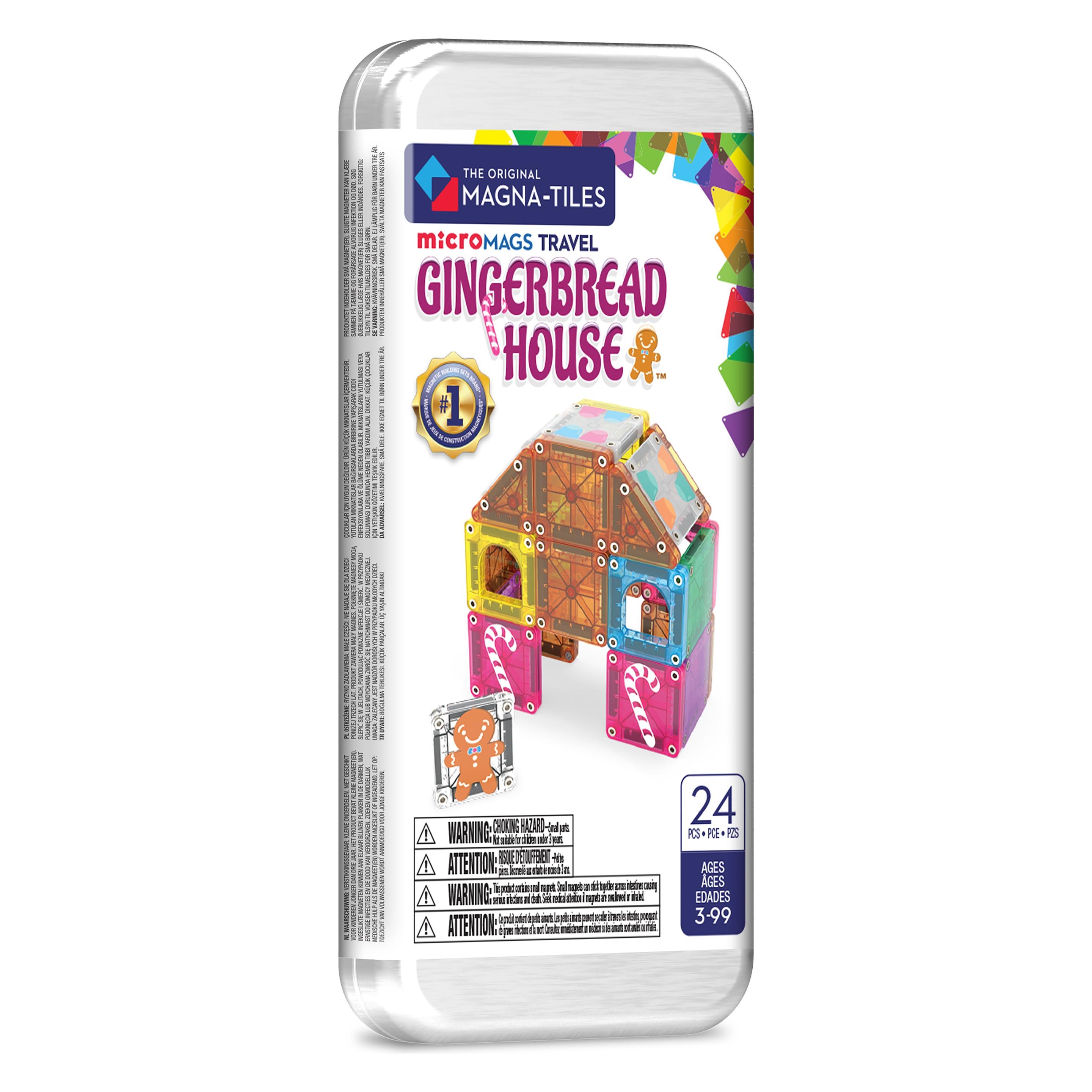Magna-Tiles microMAGS Lebkuchenhaus Travel-Set, 24-teilig, magnetisch (262024GH)