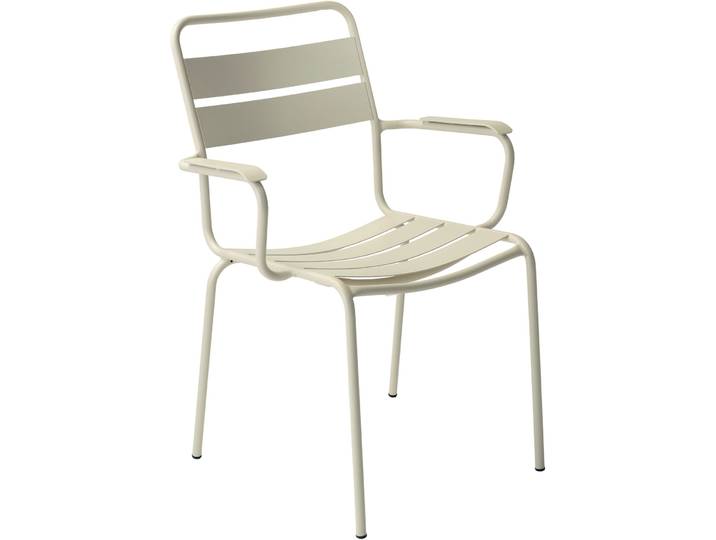 Schaffner Moderner Gartenstuhl Glarus Stahl pastellsand stapelbar - Schweizer Möbelhersteller - Gartenstuhl - Wetterfeste Gartenmöbel & Accessoires
