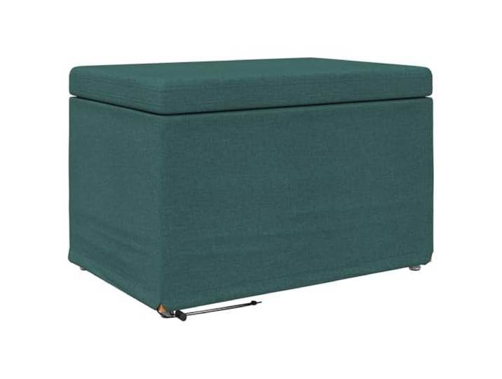 Makastle Hocker Dunkelgrün 61 x 41 x 40 cm Stoff und Pressholz