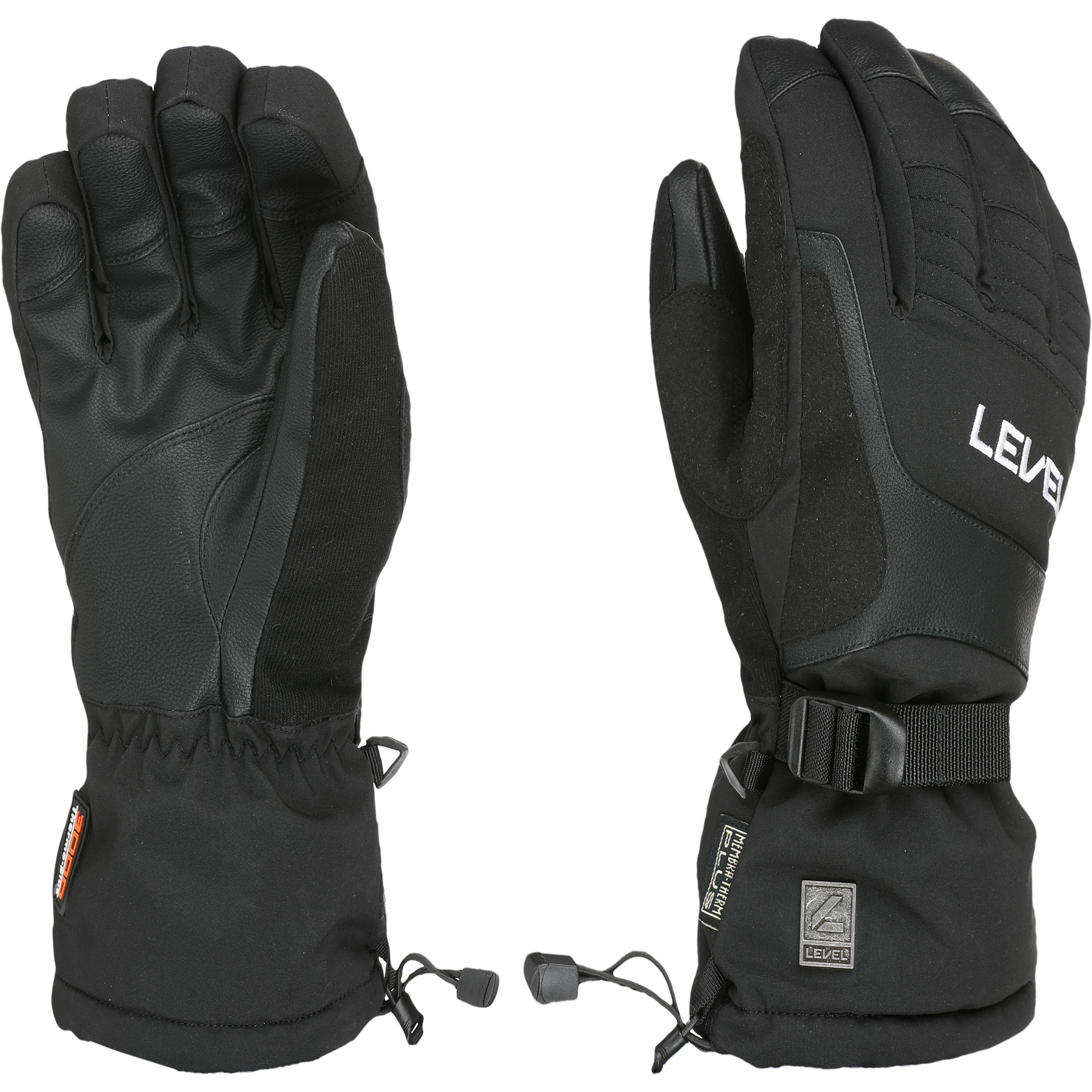 Level Patrol Herren Fingerhandschuhe schwarz Größe 8 Freeride | Skifahren | Splitboard Winddicht Wasserabweisend