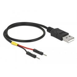 Delock USB-Stromkabel USB-A Stecker, Pfostenstecker 2pol. 0.30 m Schwarz mit Pfostenstecker 85402