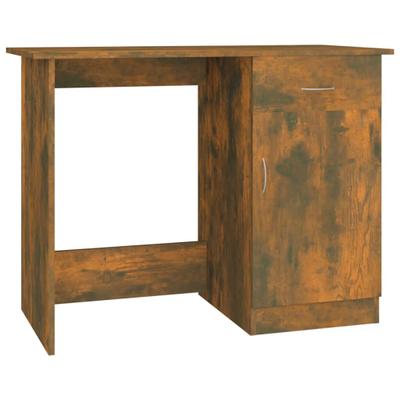 Helloshop26 - Schreibtisch Arbeitsplatz Computermöbel Arbeitszimmer geräucherte Eiche 100 x 50 x 76 cm braunes Holzwerkstoff 02_0023565