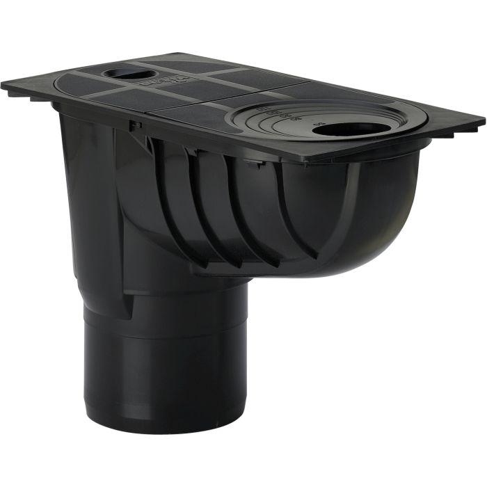 Viega Advantix Regenwasserablauf 586744 DN 100, Kunststoff schwarz, Ablauf senkrecht