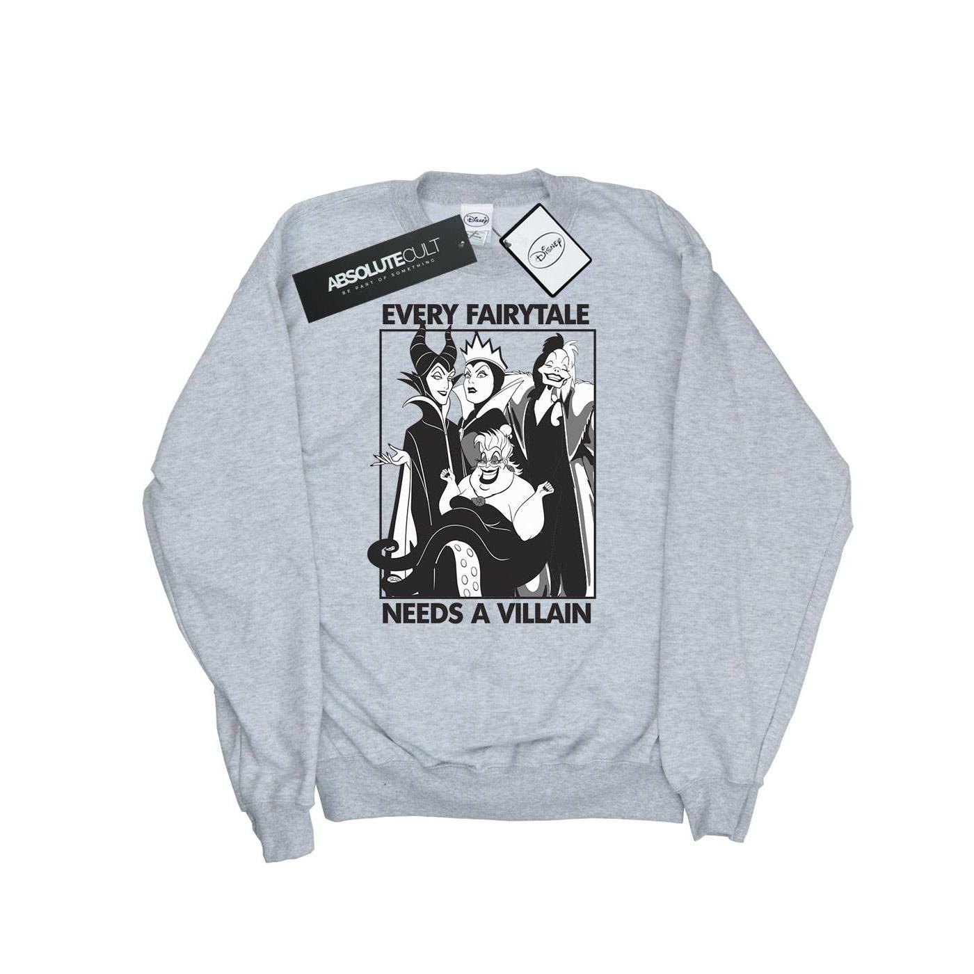 Disney Meisjes Schurken Katoenen Sweatshirt (Sportgrijs)
