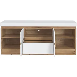 Lowboard ASMUS EICHE (BHT 161x68x45 cm) - weiß - BHT 161x68x45 cm