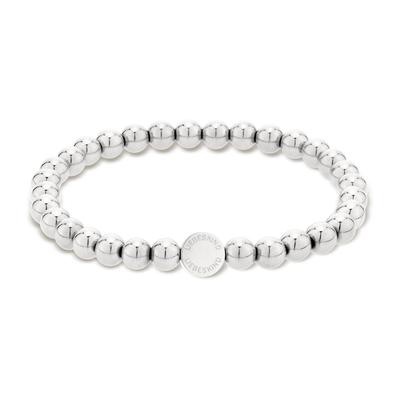 Armband LIEBESKIND BERLIN "New Beads", silber (edelstahlfarben), Armbänder, Damen, 18cm, Edelstahl, Armband