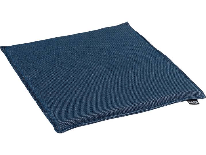 Sitzkissen H.O.C.K. Caribe 2cm , blau (dunkelblau, marineblau, unifarben), B:35cm H:2cm L:35cm, Polyacryl (dralon), Dekokissen_Sitzkissen_Kissenhüllen, Sitzkissen, Outdoor geeignet - Kissenhöhe 2cm