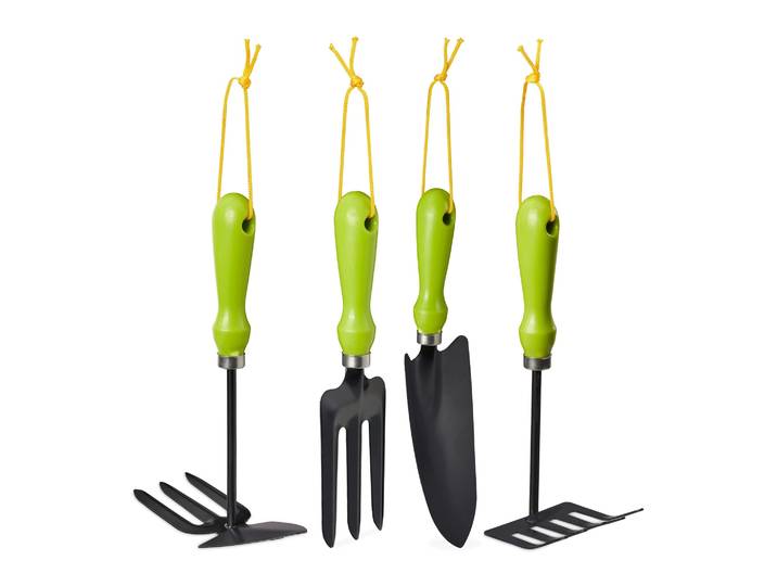 Gartenwerkzeug Set 4-teilig Grün-Schwarz