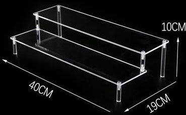 Inspire Essentials CrystalView Acrylic Display Riser Shelf For Collectibles And Desserts 15