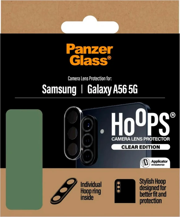 PanzerGlass Hoops Samsung Galaxy A56 5G klar Schutzringe für die Kameralinse