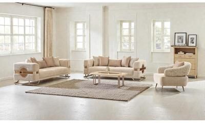 Furnia Corvesta 3 Pieces Living Room Sets 2 Sofa 1 Chair