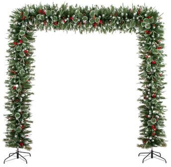 Nearly Natural 8-ft Artificial Holiday Green Christmas Pine Archway with Pinecones