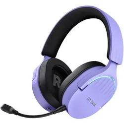 Trust GXT 491P Fayzo (Kabelgebunden, Kabellos), Gaming Headset, Schwarz, Mehrfarbig, Violett