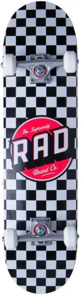 RAD Skateboards Skateboard Komplettboard RAD Checkers (7.75" - Schwarz)