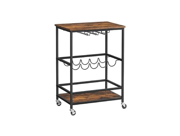 SONGMICS Servierwagen RUSTIK 40 cm x 60 cm x 75 cm