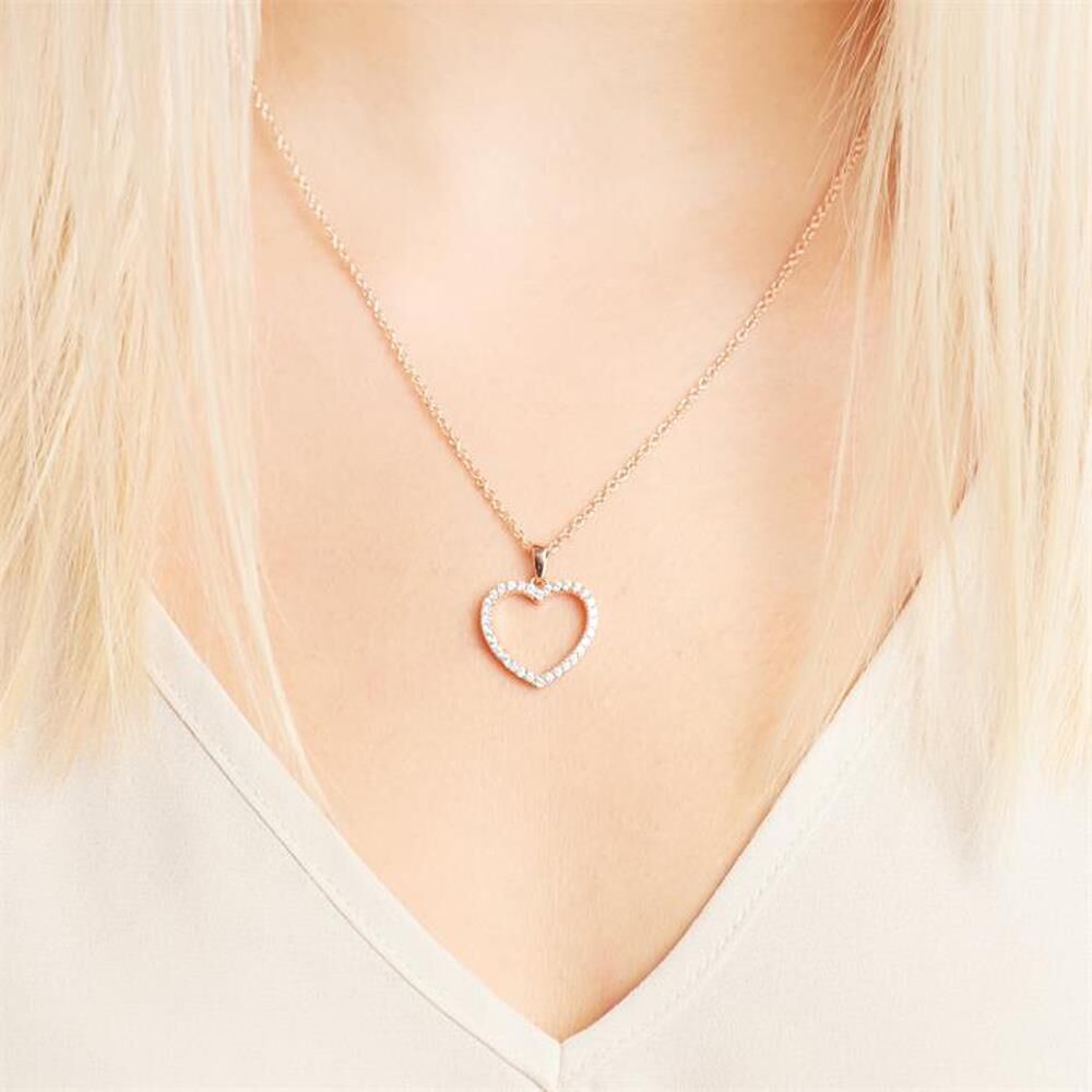 Unique Kette Herz 925er Silber rosé rosé