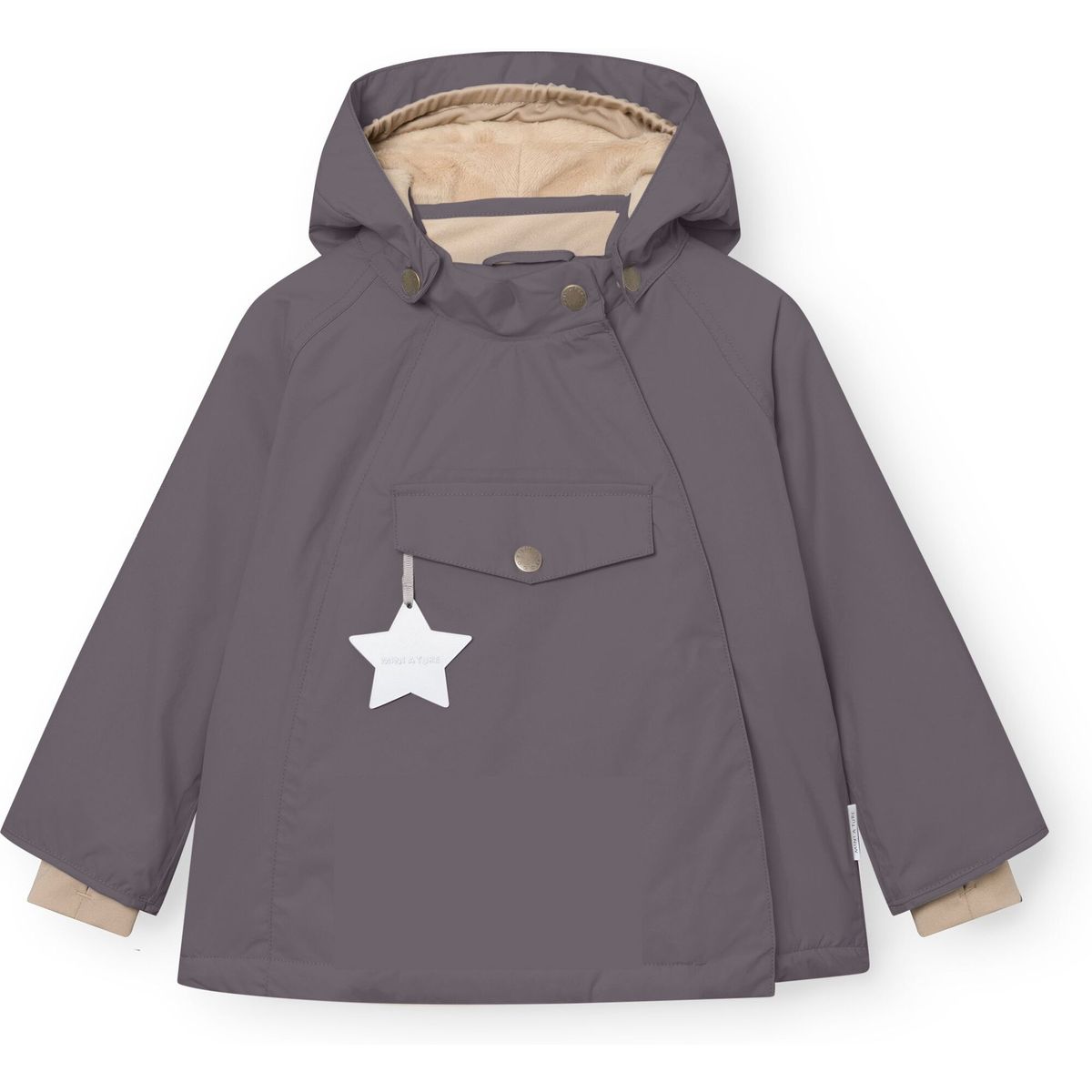 Mini a ture Matwang Fleece Lined Winter jacket. GRS plum kitten (9710) 104 1263307700971013