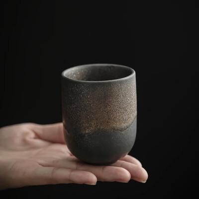 Inspired Living Japanese Stoneware Tea Cup 130ml Vintage Ceramic Sipping Mug a