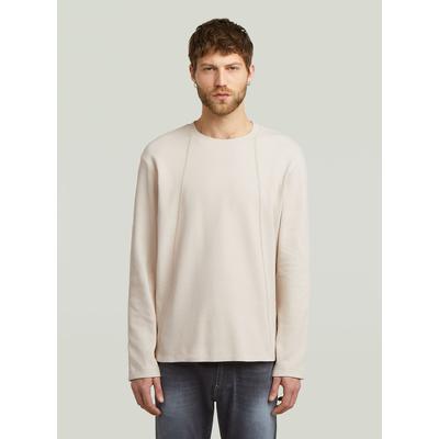 T-Shirt G-STAR "Tweeter A-Line T-Shirt", Herren, Gr. M, beige (weißbait), Obermaterial: 100% Baumwolle, Shirts T-Shirt