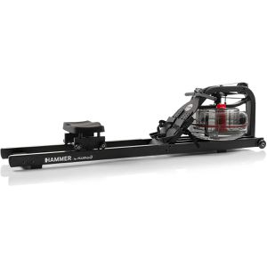 Hammer-Sport Rudergerät Row Flow 10.0, Stahlrahmen, bis 150 kg, mit LCD-Display & Bluetooth, 4-stufiger Wasserwiderstand