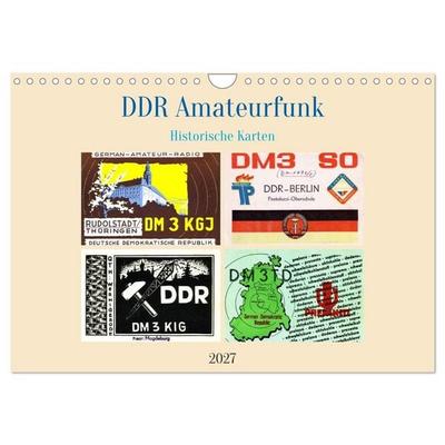 DDR Amateurfunk Historische Karten (Wandkalender 2027 DIN A4 quer), CALVENDO Monatskalender