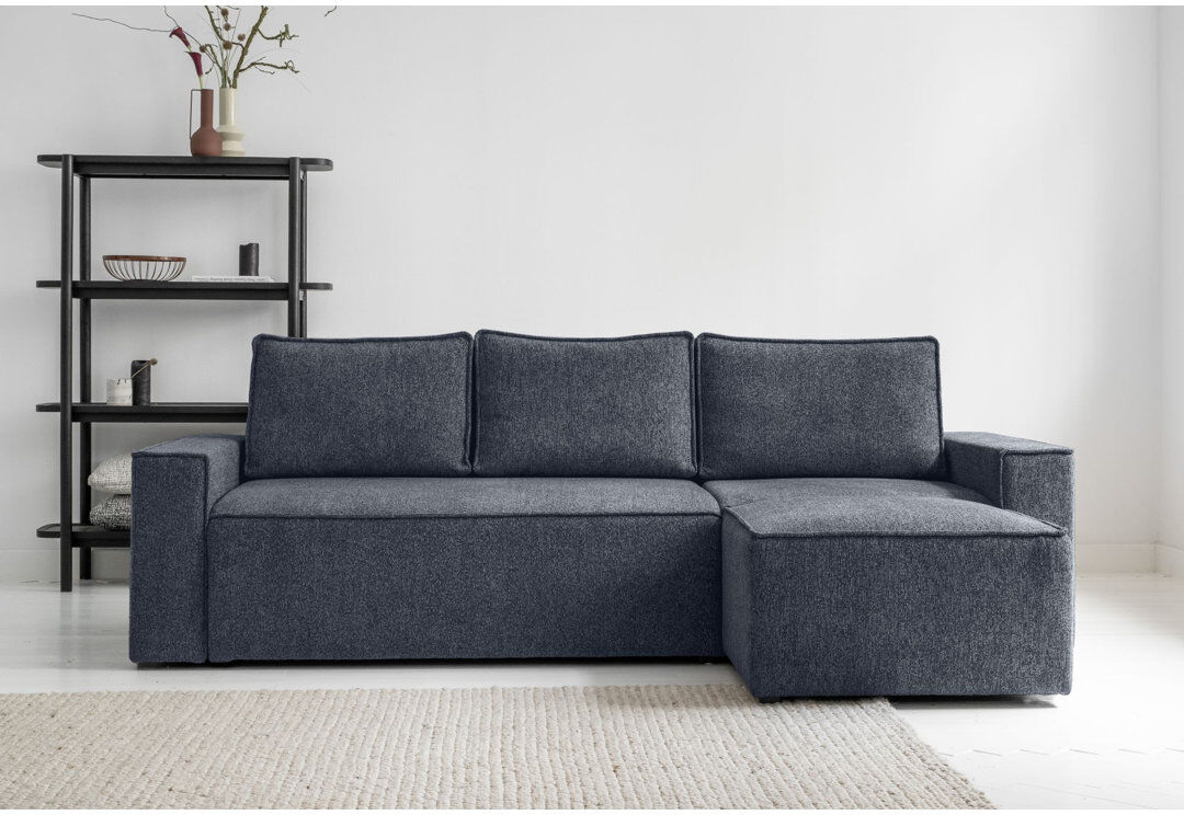 MiuForm Brave Dave 4 Seater Corner Sofa Navy Blue 87cm H X 250cm W X 156cm D