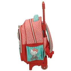 Hello Kitty, Kindergartentasche, rollender Kindergartenrucksack, Tasche 30 cm