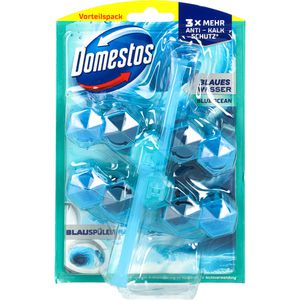 Domestos WC-Duftspüler Power 5, Ocean, Blauspüler, Einhänger mit Stein, 2 Stück
