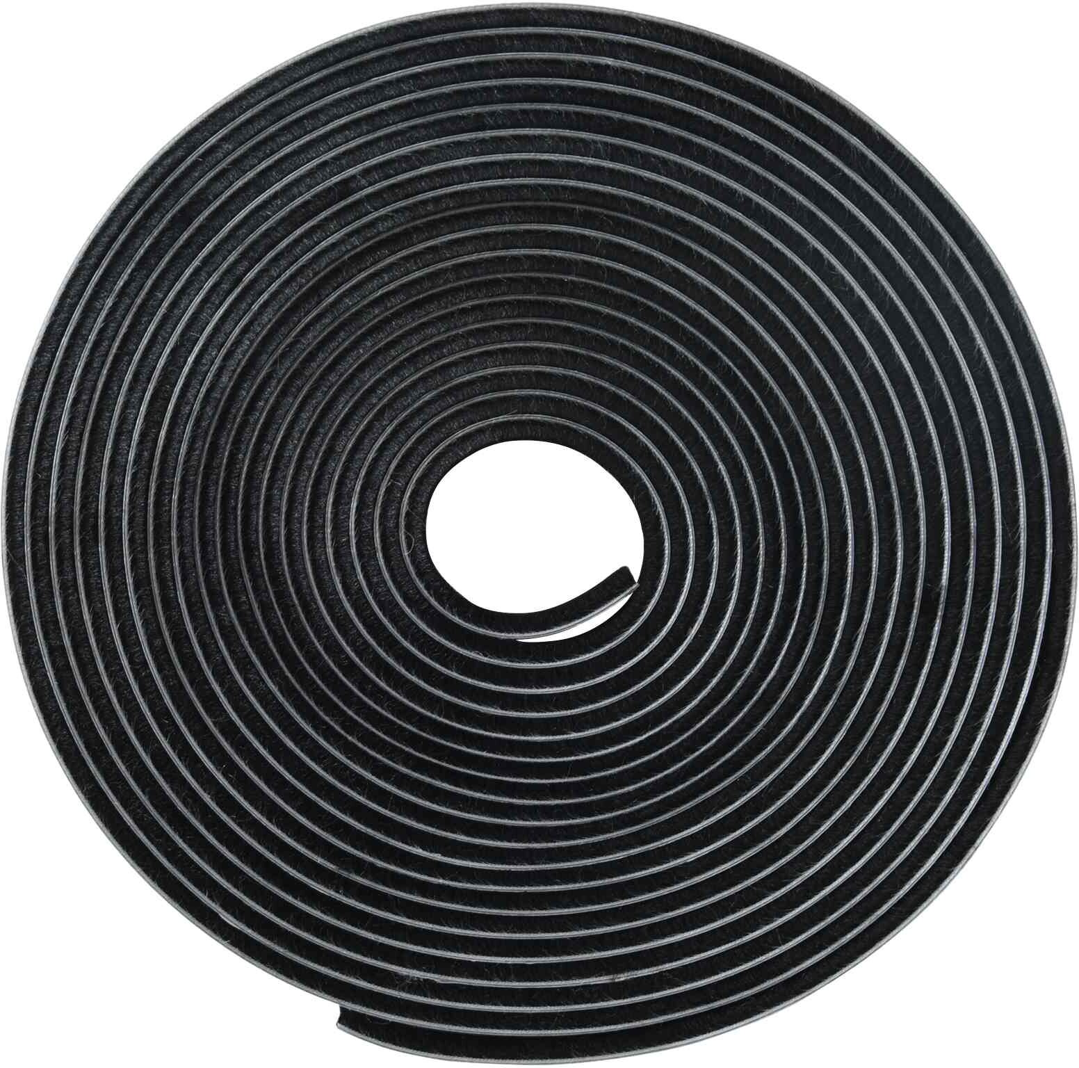 vidaXL Joint brosse autocollant pour porte 5 m PP Noir