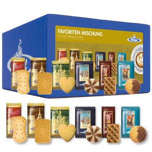 Hoppe Kekse Favoriten Mischung, 6 Sorten, einzeln verpackt, 1017 g, 150 Stück