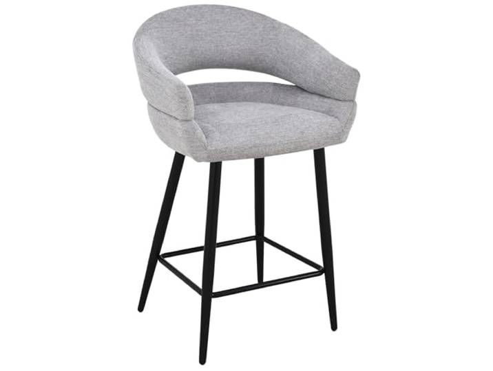 exitodesign Barhocker Ovio 56x54x92 cm - Gepolsterter Barstuhl Esszimmerstühle Stuhl Küche Küchenstühle - Bequem Praktisch Haltbares Material Zimmer Deko Wohnzimmer (Grau)