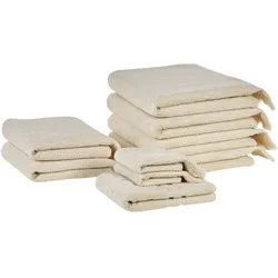 BADEHANDTUCH 9-teilig Beige Atiu