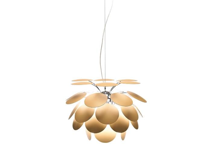 Discoco Suspension Ø53 Beige Mat - Marset Discocó - Salon / séjour - Design - Plastique - À ampoule unique
