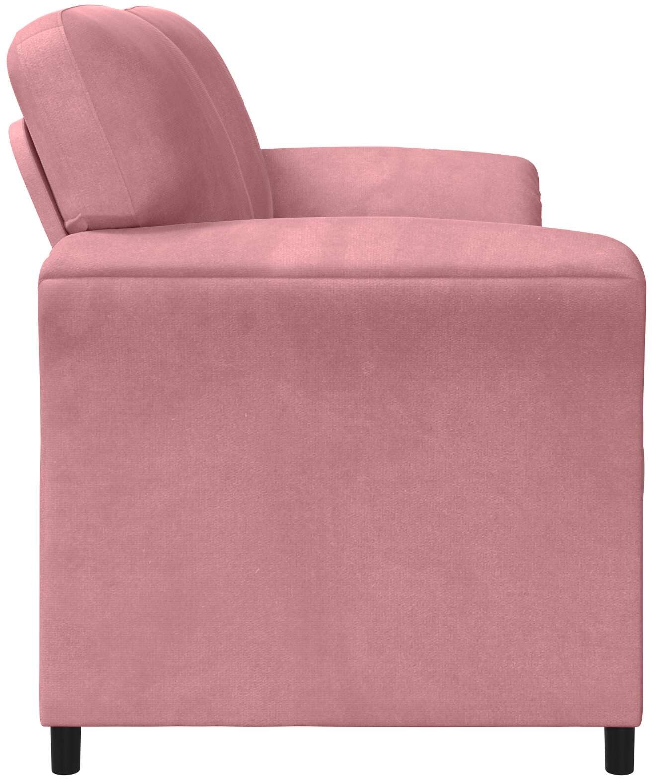 vidaXL Sofa 2 places Rose Velours