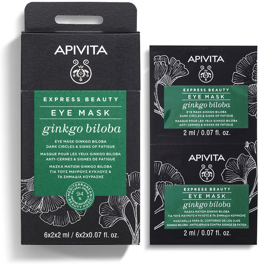 Apivita Masque contour des yeux Express Beauty Ginkgo Biloba - Anti-cernes 2 x 8 ml