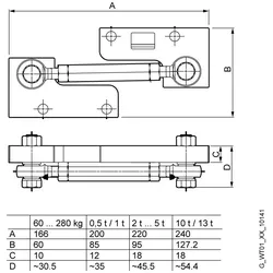 Siemens 7MH5713-3JE00 ANLENKUNG FUER EINBAUEINHEIT SIWAREX WL280 RN-S SA 60 kg ... 280 kg MAX QUERKRAFT 1,5 KN EINBAULAENGE VOREINGESTELLT. EINSEITIG
