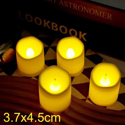 Uplift Treasures Glitter Flameless LED Tea Light Candles Multi Color Wave Design white 1pc