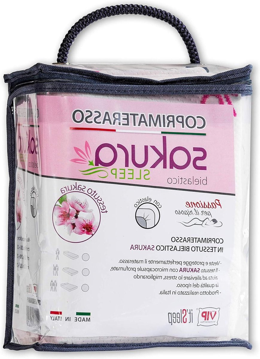 Zeer important Pillow Sakura matrasbeschermer voor tweepersoonsbed - Jacquard-stof - bi-elastisch - 170 x 200 cm