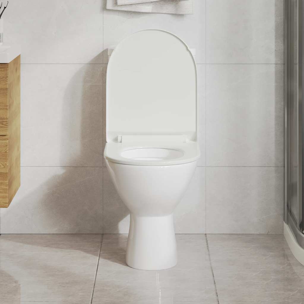 vidaXL Abattant WC à fermeture en douceur Libération rapide Blanc