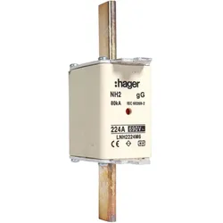 Hager LNH2224M6 NH-Sicherungseinsatz NH2C gG 690V 224A Kombimelder Grifflasche spannungsführend