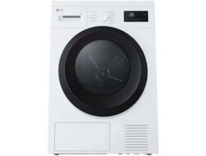Sèche-linge avec pompe à chaleur - LG - RHA1008NWK - 8 kg - A++ - Blanc - 60x85x60 cm - Charge frontale