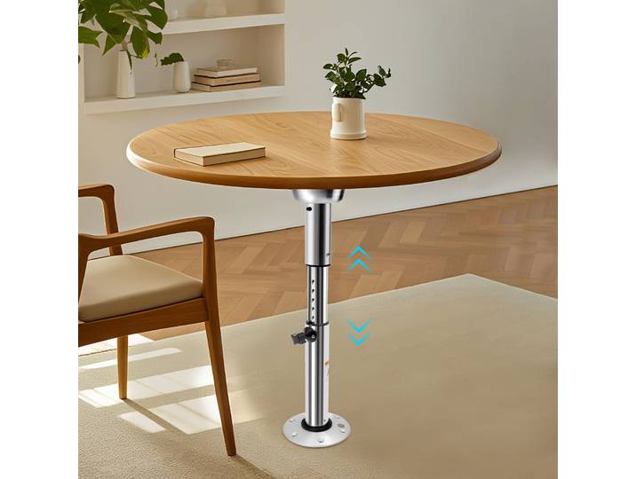 Pied de table pour table de bateau, camping-car, caravane, base de table amovible, pied de table télescopique à fermeture éclair, pied de bureau réglable
