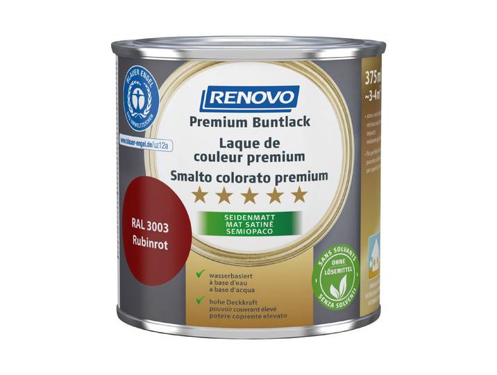 Renovo Premium Buntlack Rubinrot Seidenmatt 375 ml