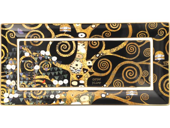Goebel - Gustav Klimt Schaal De Levensboom Porselein - 24cm - met echt goud