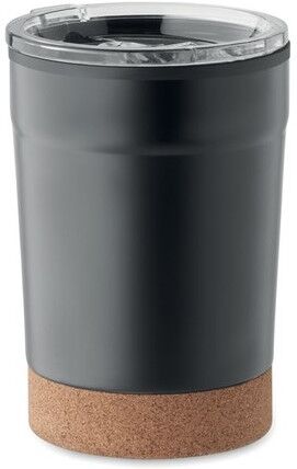 Gobelet isotherme personnalisable double paroi 300ml - NOMU acier inoxydable noir