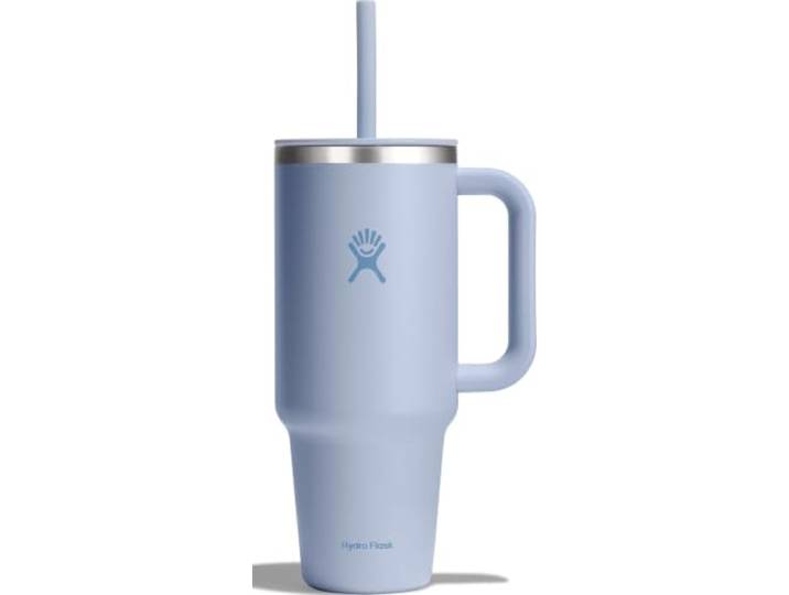 HYDRO FLASK - Travel Tumbler 1180 ml (40 oz) mit verschließbarem Press-In-Strohhalmdeckel - Edelstahl - Doppelwandige Vakuumisolierung - Spritzwassergeschützter Deckel - Surf