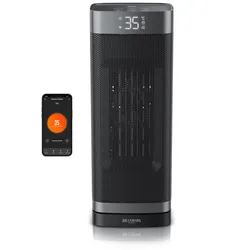 Brandson WLAN-Keramikheizlüfter mit App-Steuerung, Fernbedienung, ECO-Modus, Thermostat, Timer, LED-Display und Oszillation